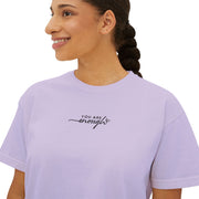 'You Are Enough' Boxy Crop Tee