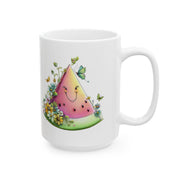 Watermelon Floral Ceramic Mug