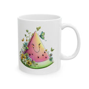 Watermelon Floral Ceramic Mug