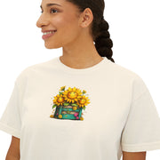 Sunflower Stack Cropped Tee