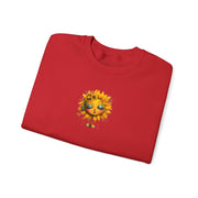 Sunflower Face Sweatshirt — Cute Boho Sun Graphic Crewneck