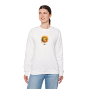 Sunflower Face Sweatshirt — Cute Boho Sun Graphic Crewneck