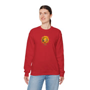 Sunflower Face Sweatshirt — Cute Boho Sun Graphic Crewneck