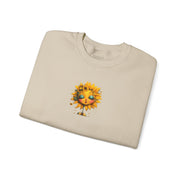 Sunflower Face Sweatshirt — Cute Boho Sun Graphic Crewneck
