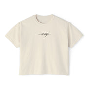 'You Are Enough' Boxy Crop Tee
