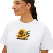 Bloom Together Sunflower Cropped T-Shirt