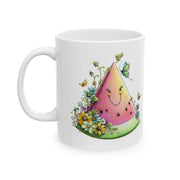 Watermelon Floral Ceramic Mug