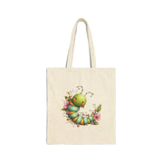 Cute Caterpillar Floral Tote Bag
