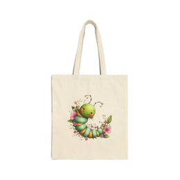 Cute Caterpillar Floral Tote Bag