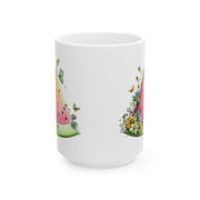 Watermelon Floral Ceramic Mug