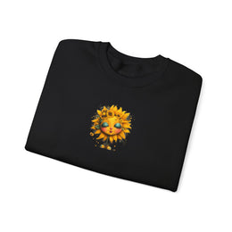 Sunflower Face Sweatshirt — Cute Boho Sun Graphic Crewneck