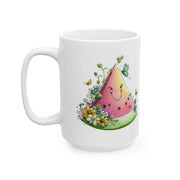 Watermelon Floral Ceramic Mug