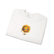 Sunflower Face Sweatshirt — Cute Boho Sun Graphic Crewneck