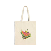 Watermelon Splash Canvas Tote Bag