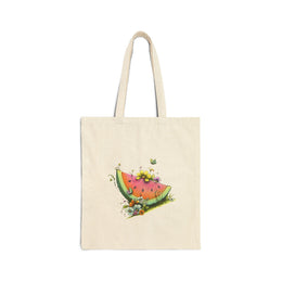 Watermelon Splash Canvas Tote Bag