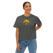 Sunflower Stack Cropped Tee