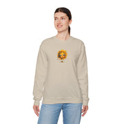 Sunflower Face Sweatshirt — Cute Boho Sun Graphic Crewneck